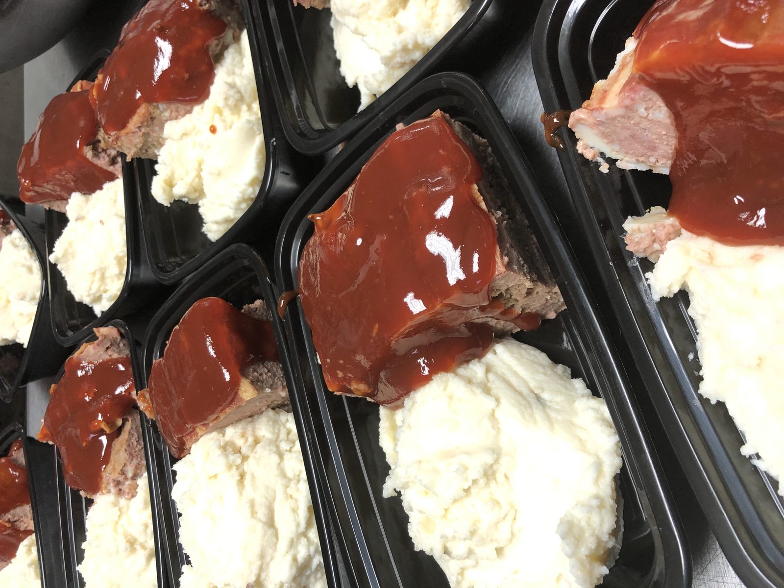 Bacon Wrapped Meatloaf, Whipped Potatoes